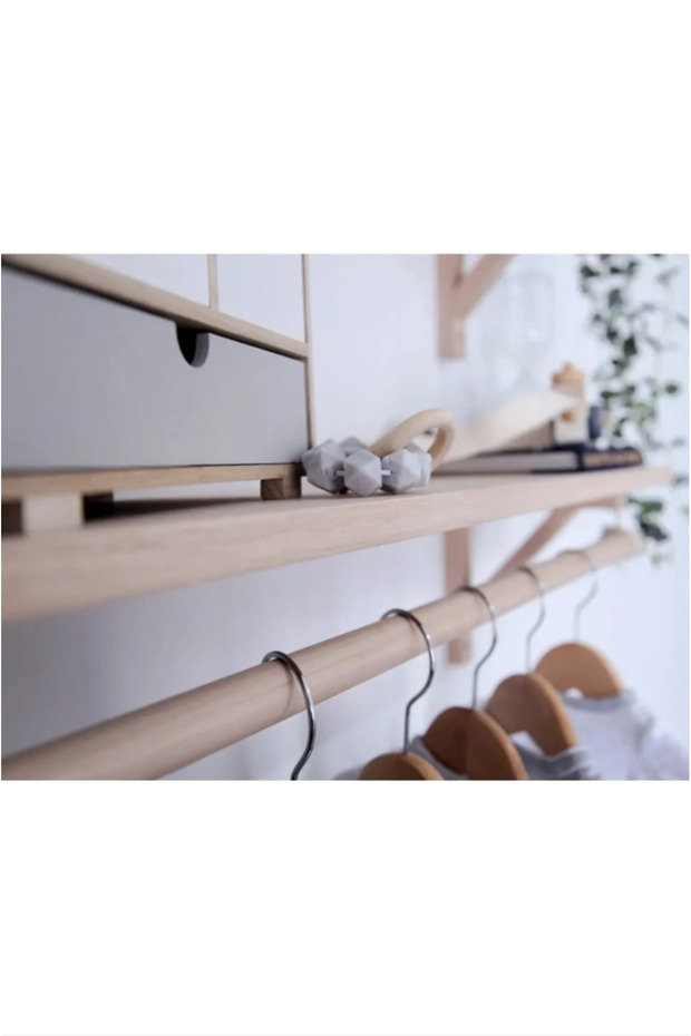 2'li Askılıklı Halatlı Duvar Rafı - 5