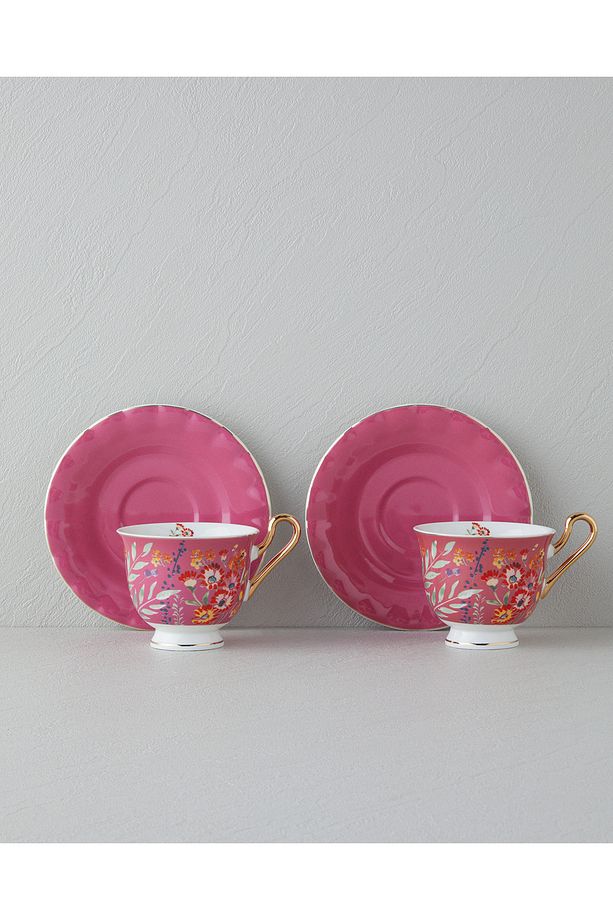 Miranda New Bone China 4 Parça 2 Kişilik  Fincan Takımı 220 ml Pembe - 2