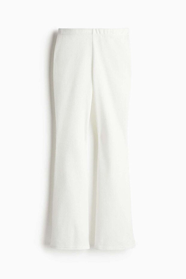 Flared fine-knit leggings