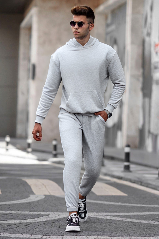 Men's Basic Model Soft Cotton Tracksuit Set - 2