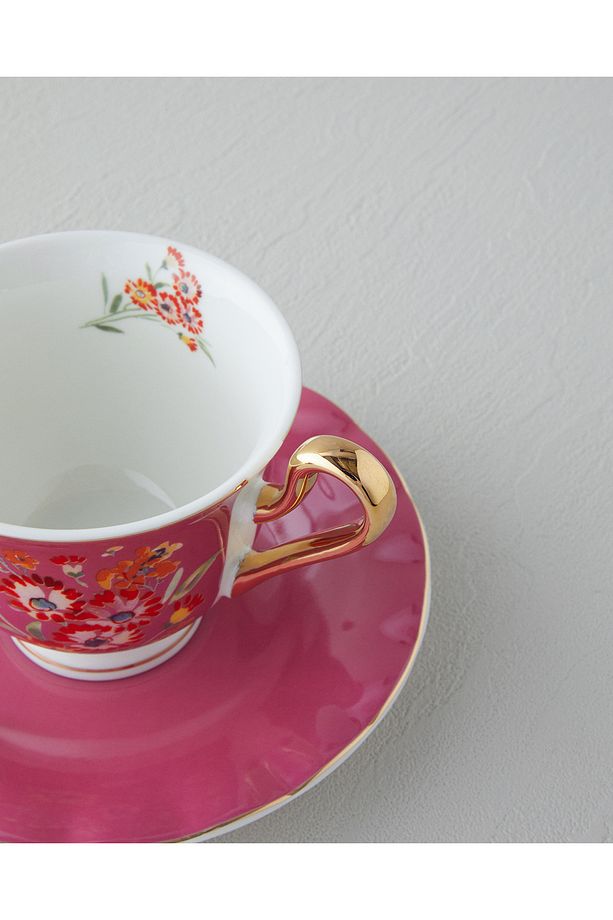 Miranda New Bone China 4 Parça 2 Kişilik  Fincan Takımı 220 ml Pembe - 4