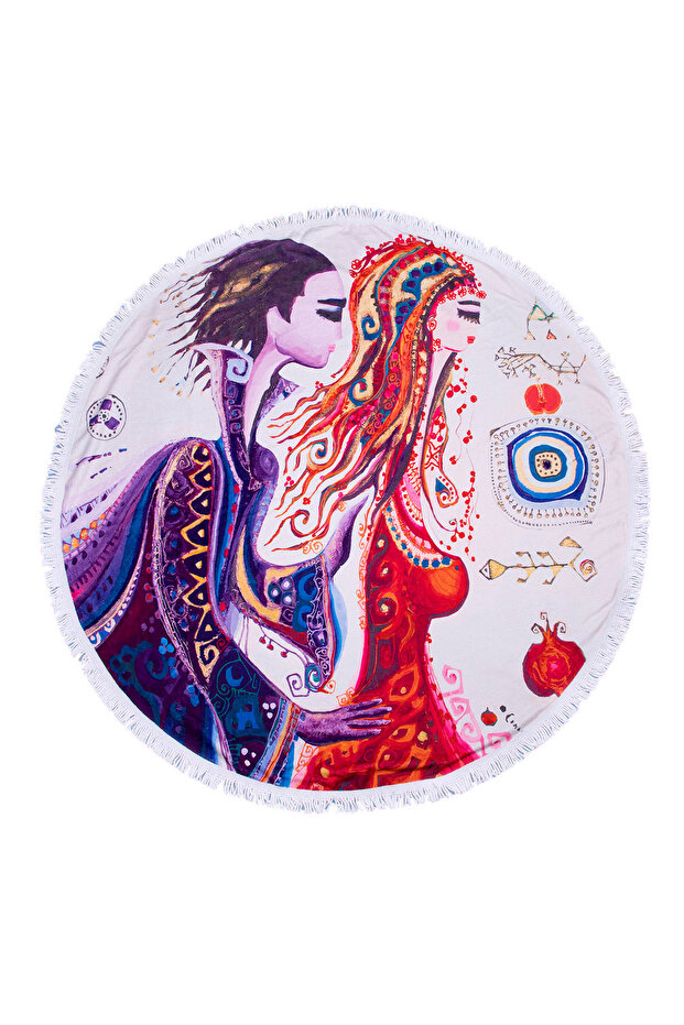 Love Round Beach Towel