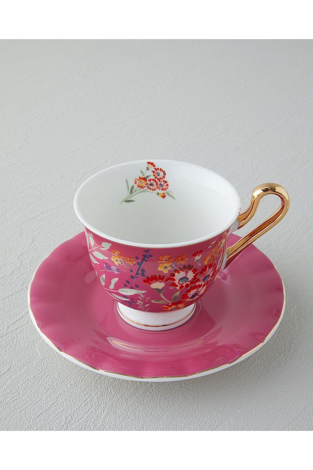Miranda New Bone China 4 Parça 2 Kişilik  Fincan Takımı 220 ml Pembe - 3