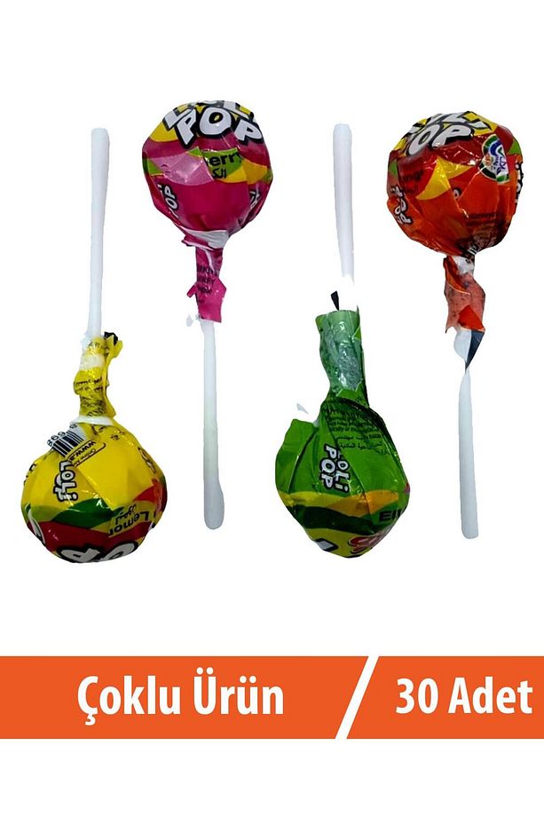 Lolipop Meyve Aromalı Sert Şeker 30x10 Gr - 1
