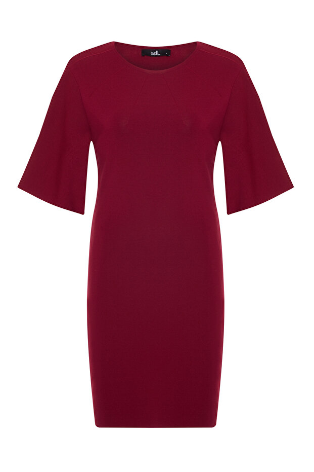 Kısa Kol Triko Elbise - 7