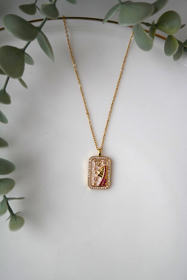 Steel Zodiac Sign Necklace Virgo