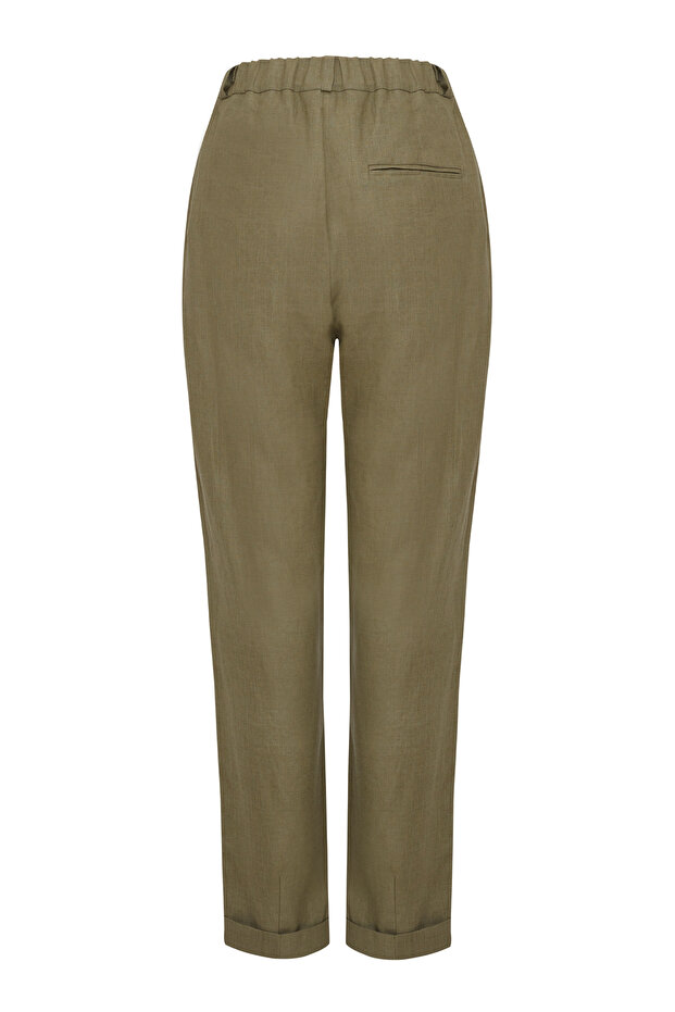 Duble Paça Keten Pantolon - 8