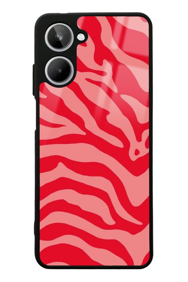 Oppo Realme 10 Red Zebra Design Glossy Phone Case