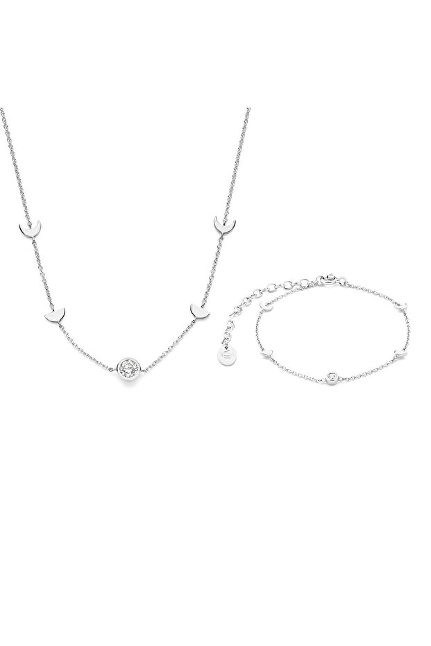 Violet's Gift 925 Sterling Silbernes Halsketten- und Armband-Geschenkset VH90057 - 1