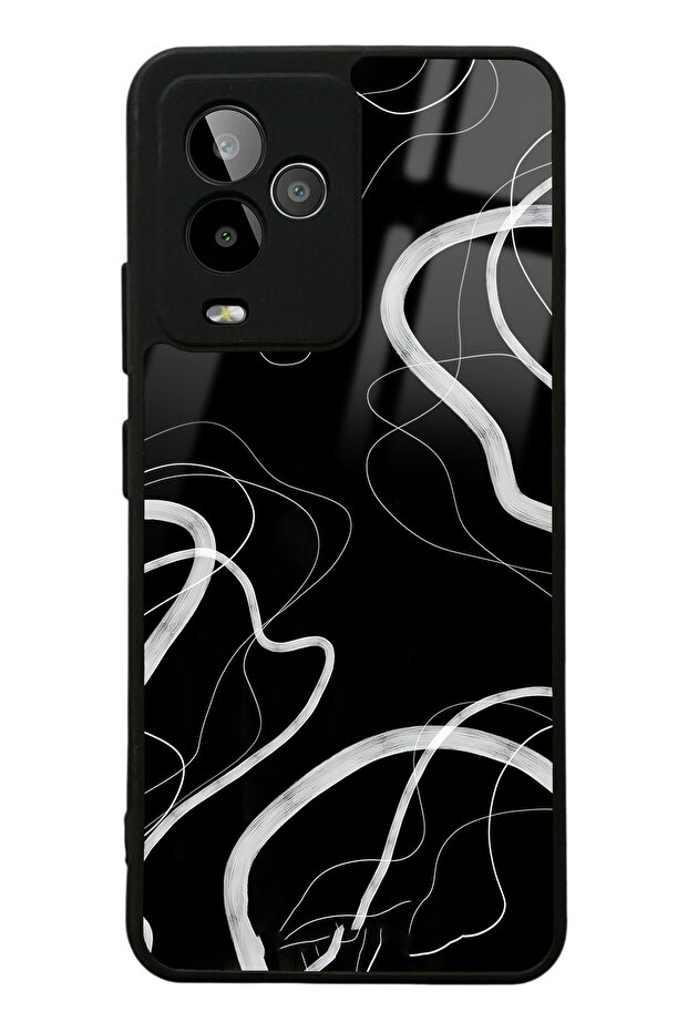 Gm 24 Pro Black Wave Design Glossy Phone Case
