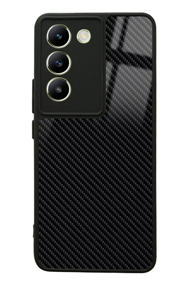 Vivo V30 Lite Glossy Phone Case with Carbon Design