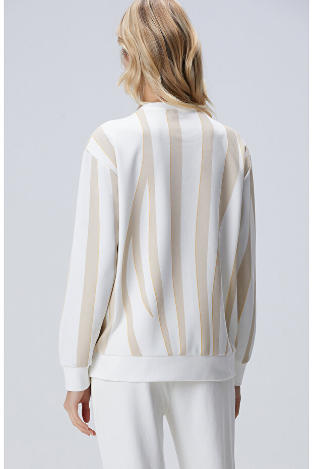 Vizon Kırık Beyaz Sweatshirt - 5