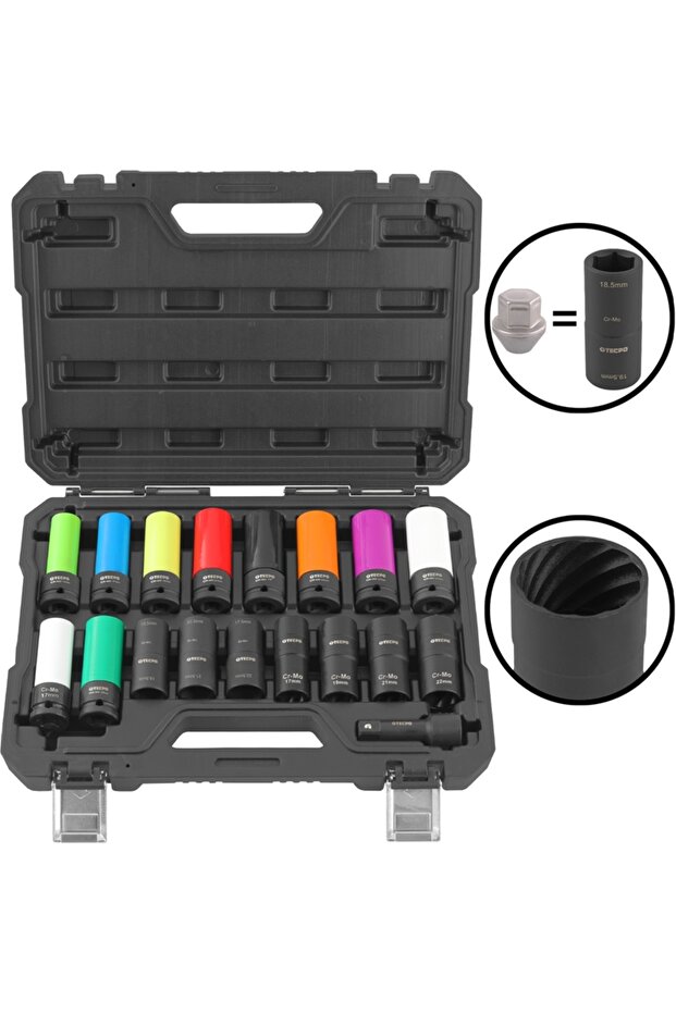 Socket Set Air 1/2 18 Pieces Pro