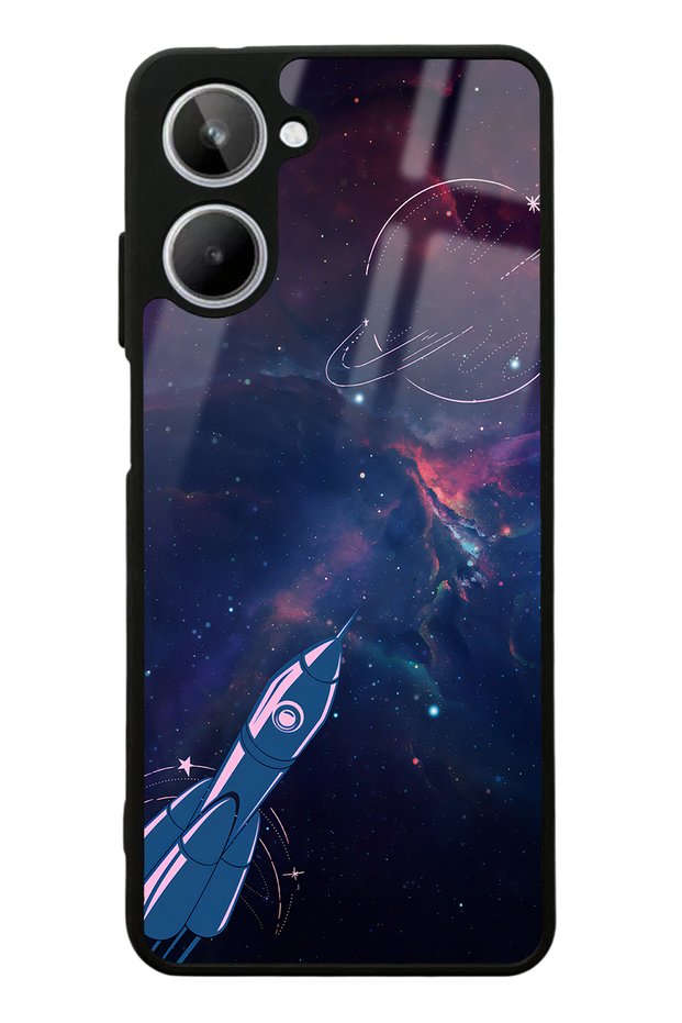 Oppo Realme 10 Space Rocket Design Glossy Phone Case