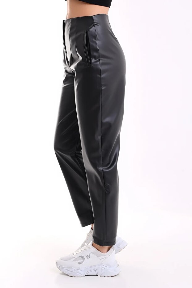 Suni Deri Pantolon Cigarette - 5