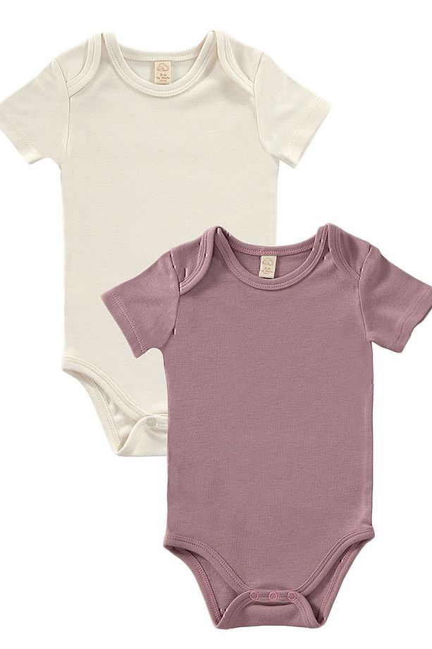 Unisex 4 Parça Kısa Kollu Bebek Bodysuit Seti - Softly Clouds - 7