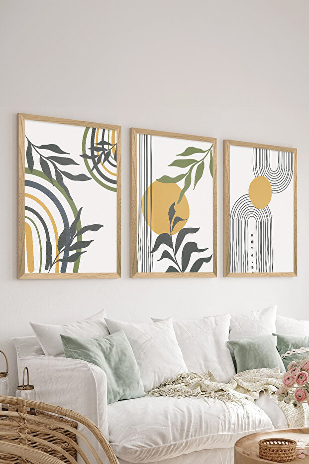 طقم طاولة MDF بإطار خشبي مكون من 3 قطع - ERSYCRVSZ3SET20