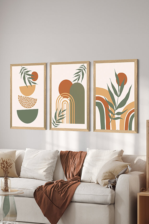 طقم طاولة MDF بإطار خشبي مكون من 3 قطع - ERSYCRVSZ3SET25