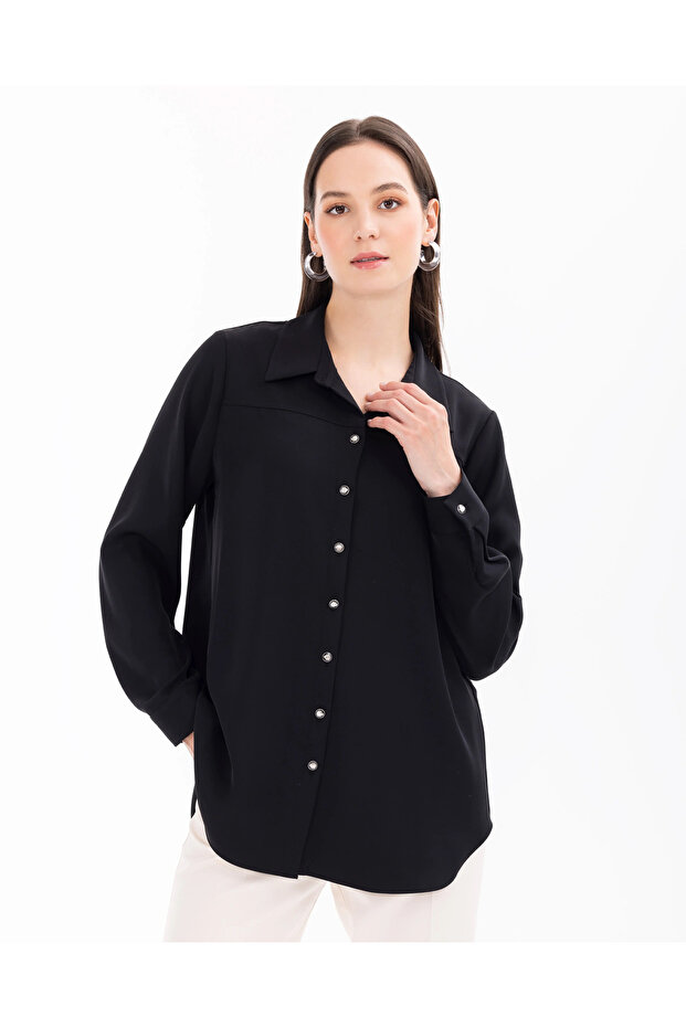 Uzun Kollu Basic Gömlek - 3