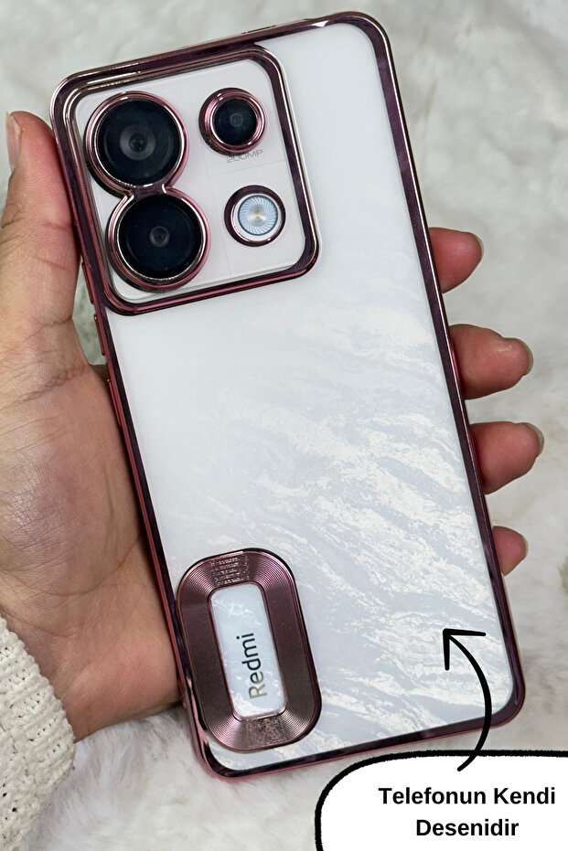 Redmi Note 13 Pro 5g (في الخارج) متوافق مع الكاميرا وحواف شفافة ملونة على الظهر
