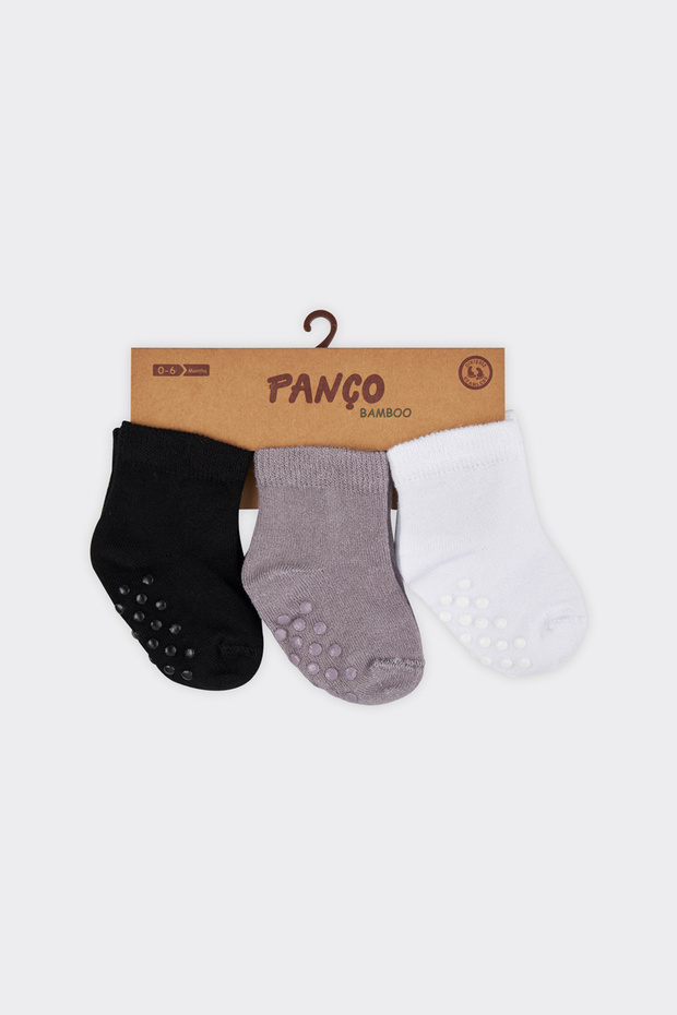 Unisex Beybi Anti-Slip Sole 3-Piece Sock Set