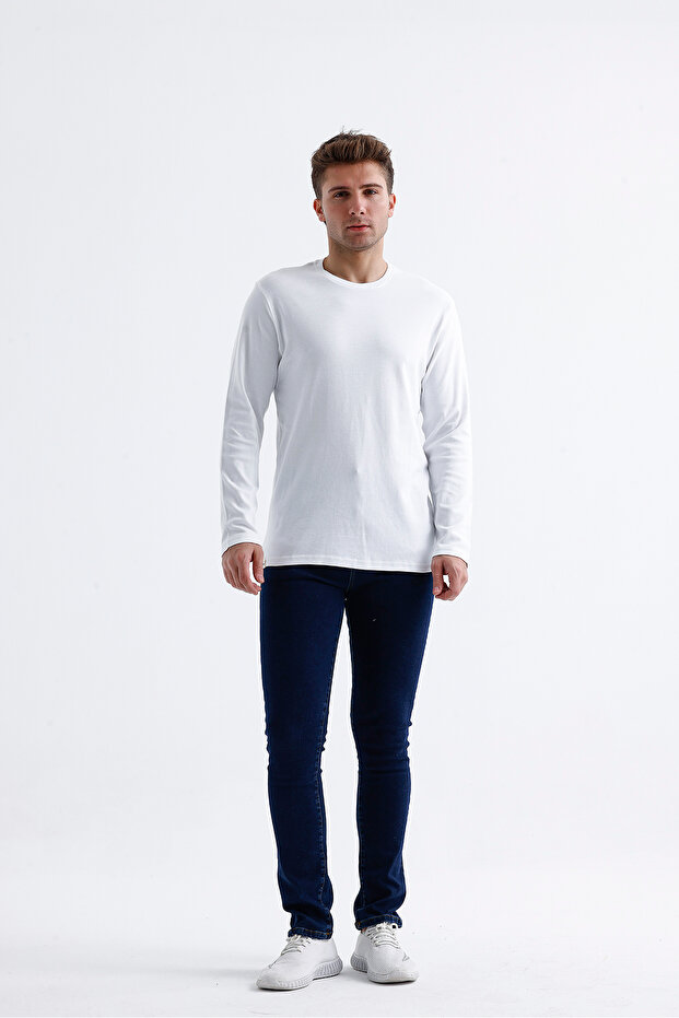 تي شيرت أساسي بأكمام طويلة ورقبة دائرية - 6