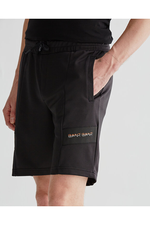 Erkek Siyah Regular Fit Şort - 4