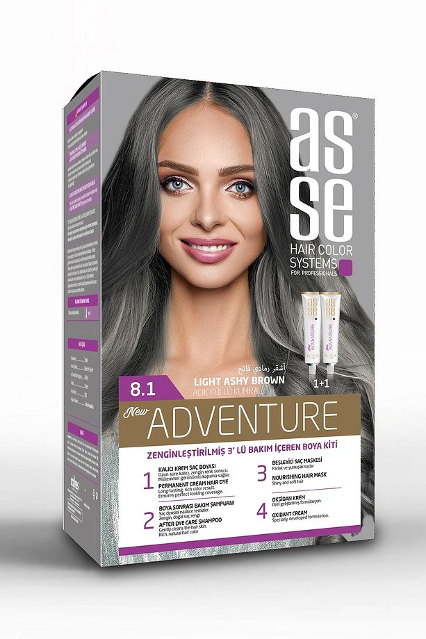 Adventure Set Saç Boyası No:8.1 Açık Küllü Kumral - 1
