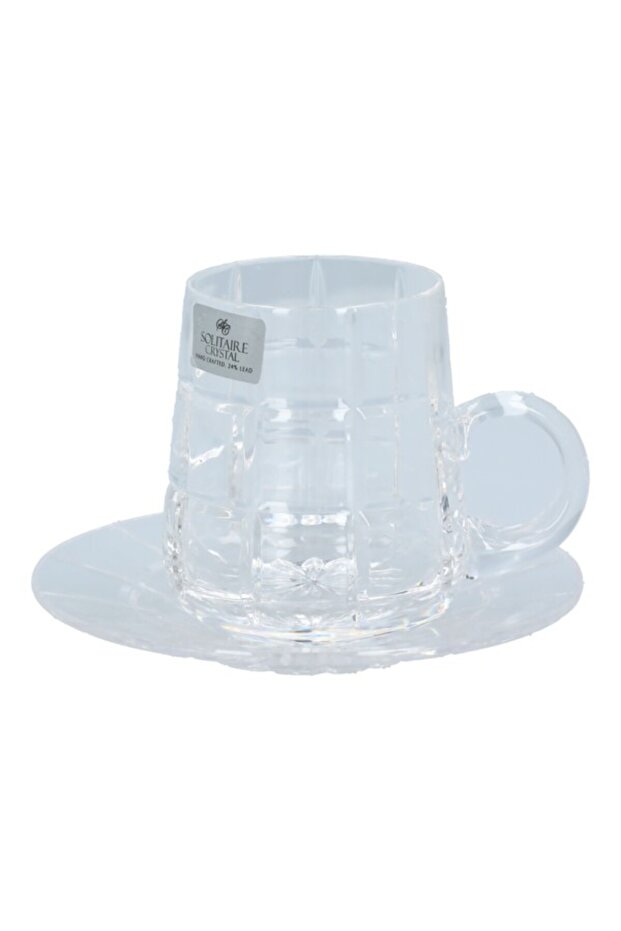 12-Piece Square Pattern Tea and Saucer Set - 2