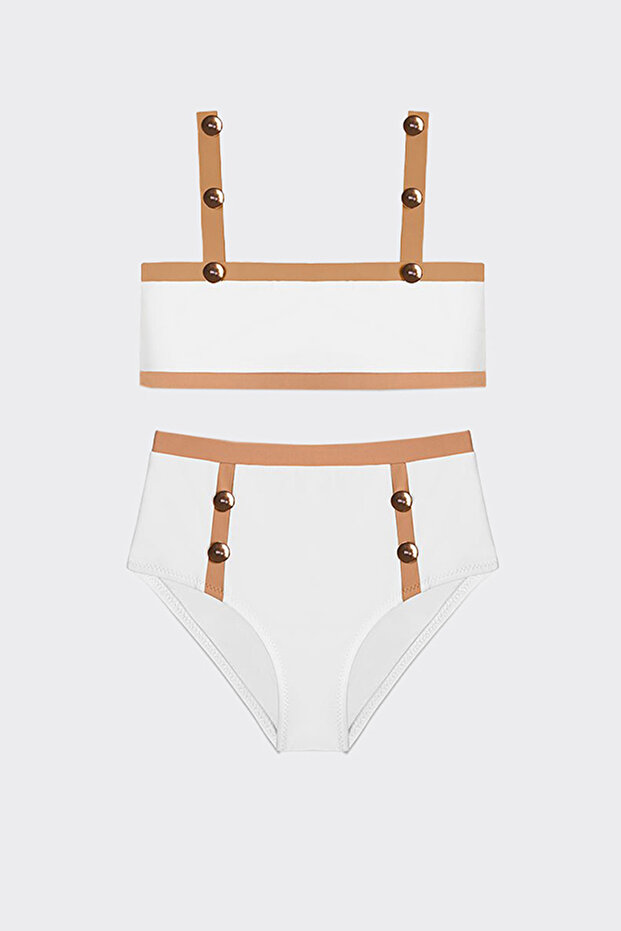 Moeva Kız Çocuk Beyaz Bikini - 2