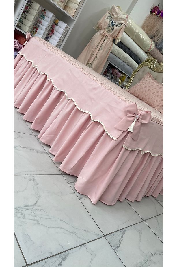 Pudra pembe yatak örtüsü - 2
