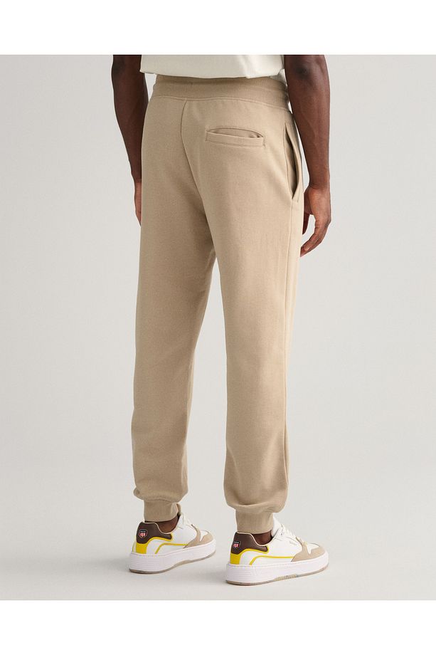 Erkek Bej Regular Fit Logolu Eşofman Altı - 2