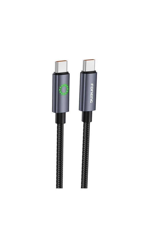 çağur XS08 27W Led Işıklı PD Type-c to Lightning Şarj Data Kablosu İp Örgülü 1,2 YENİ 110 - 1