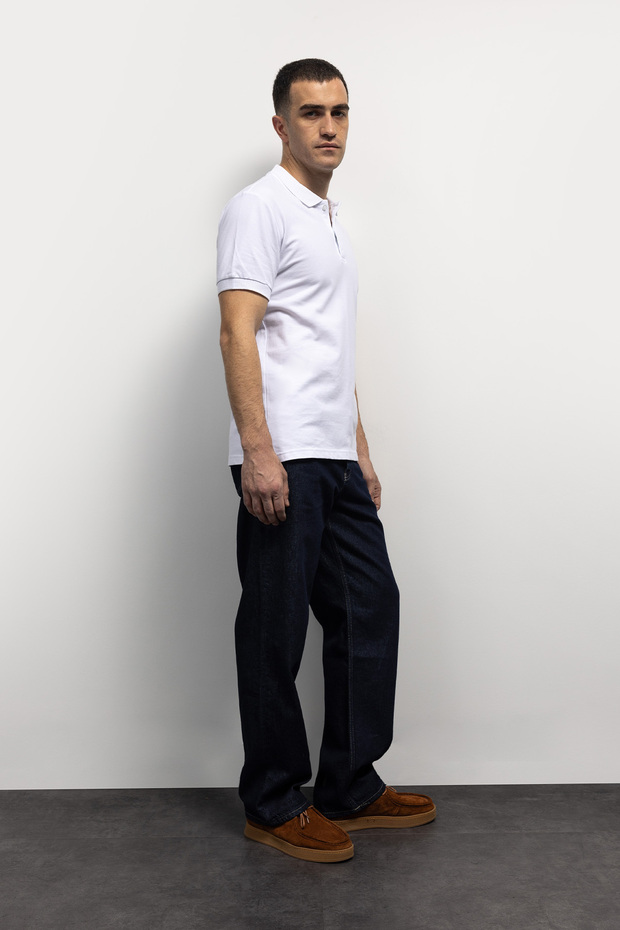 Μπλουζάκι Basic Polo Neck - Λευκό - 3