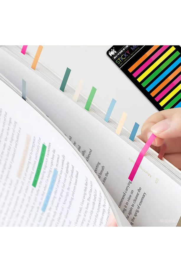 900 Yaprak Şerit Şeffaf Sticky Postit Not Kağıdı 3'lü Paket - 6