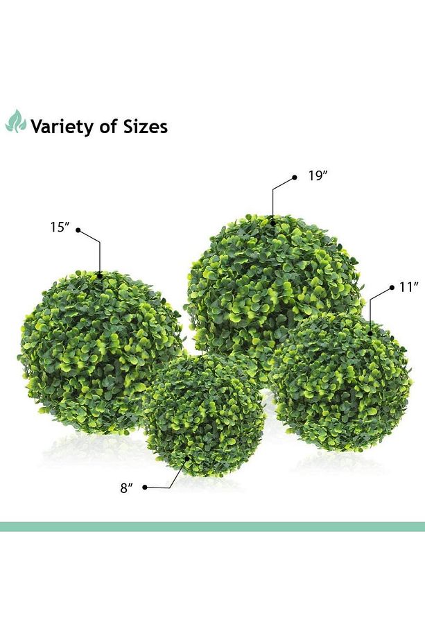 Yapay Çiçek Şimşir Top 12 cm Yeşil Top - 3