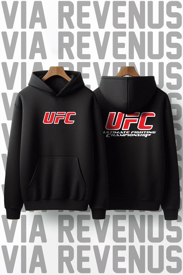 Ufc - Ultimate Fighting Championship Front and Back Printed Hooded Sweatshirt