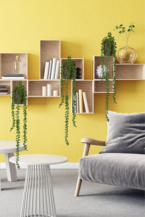 Yapay Çiçek Kütük Saksıda Sarkan String 3 Dallı 55cm Sarkan Çiçek - 4