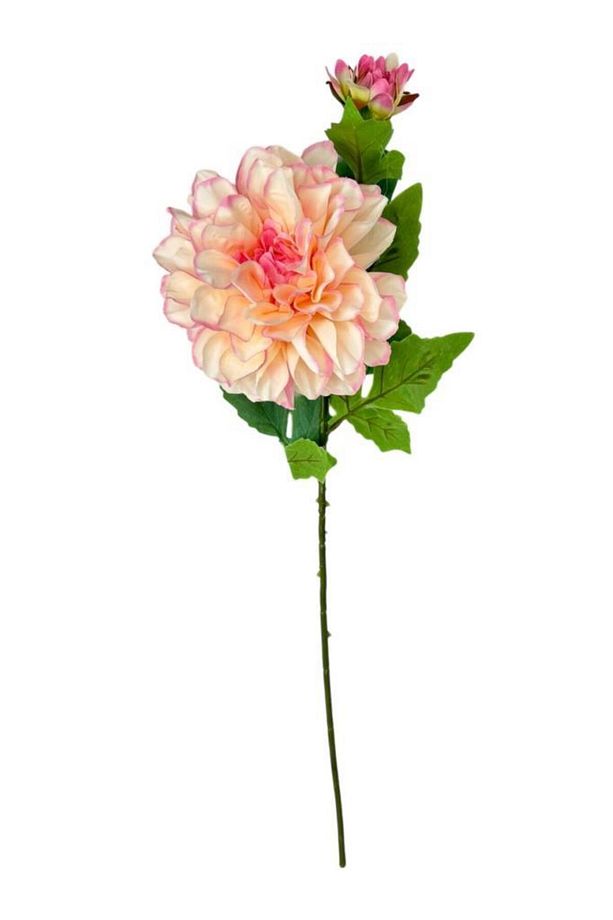 Yapay Çiçek Krizantem Pembe Tek Dal Tomurcuklu 65*17cm Kumaş Çiçek Uzun Dal - 2