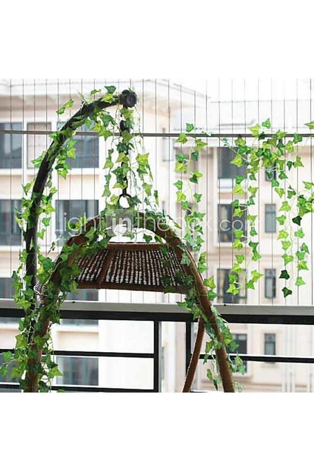 Yapay Sarmaşık Üçgen Yaprak Yapay Çiçek Dekoru 230cm - 3