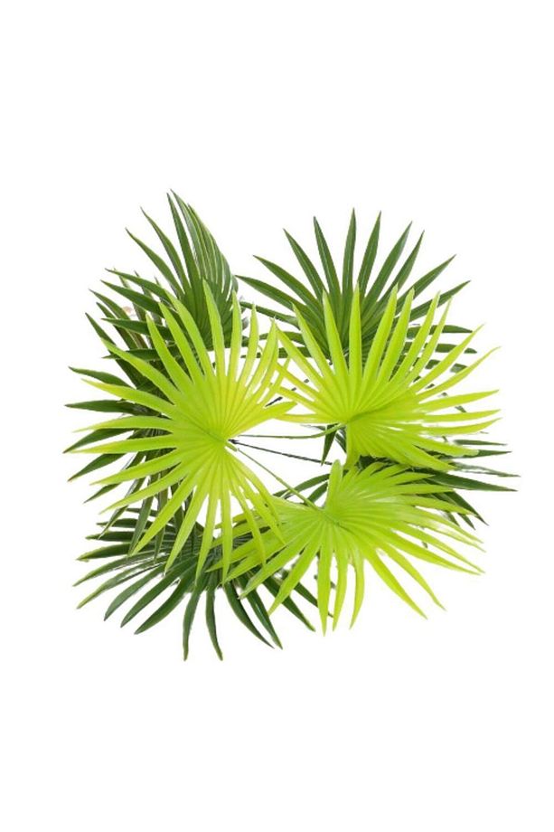 Yapay Çiçek Yelpaze Palmiye 8 Yapraklı Demet 50*40cm Salon Çiçeği Yapay Bitki - 4