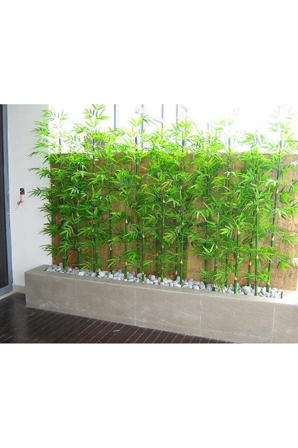 Yapay Bambu Sopası 10 Yapraklı 180 Cm Yapay Çiçek Bambu Duvarı - 3