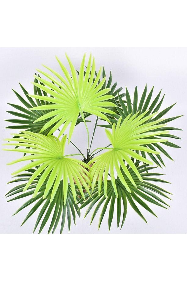 Yapay Çiçek Yelpaze Palmiye 8 Yapraklı Demet 50*40cm Salon Çiçeği Yapay Bitki - 2