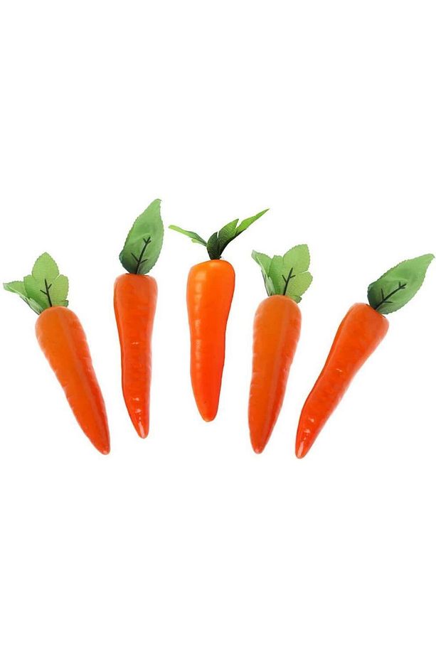 Yapay Sebze Havuç Carrot 1adet 15*4cm Gerçek Boyut - 2