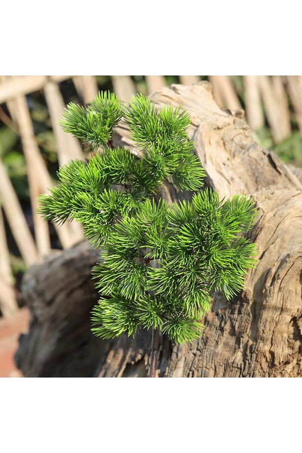 Yapay Çiçek Bonzai Dalı Çam Iğneli Bonsai Yaprakları Dekoratif Yapay Bitki - 8