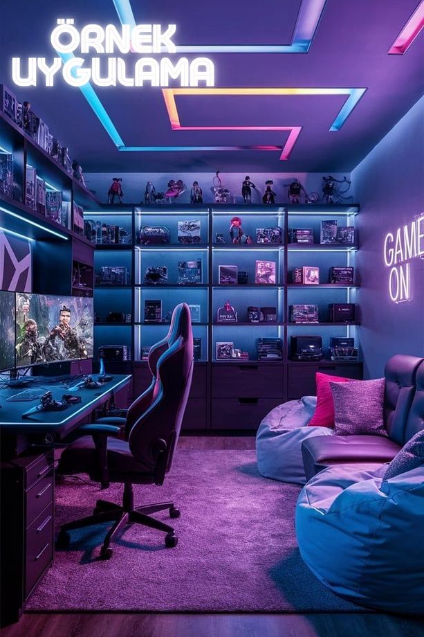 5 Metre Oyuncu Bilgisayar Masası Rgb Şerit  Led Aydınlatma Sistemi Pro 3 Chip - 4