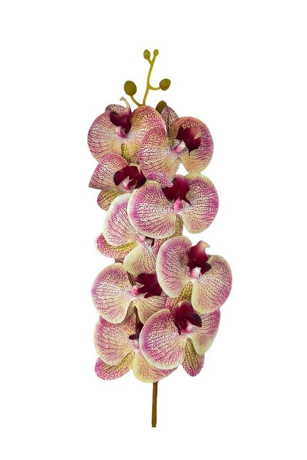 Yapay Çiçek Çilli Pembe Islak Orkide Gerçeksi Doku Uzun Dal 90 cm - 3