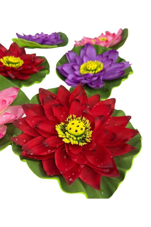 Yapay Çiçek Nilüfer Köpük Lotus Havuz Ve Akvaryum Dekoru 6adet - 7