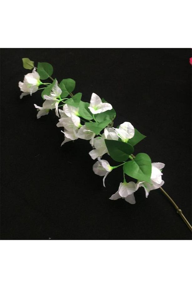 Yapay Çiçek Begonvil Çiçeği Beyaz 80cm Tek Dal Bodrum Çiçeği Sarkan Çiçek - 2