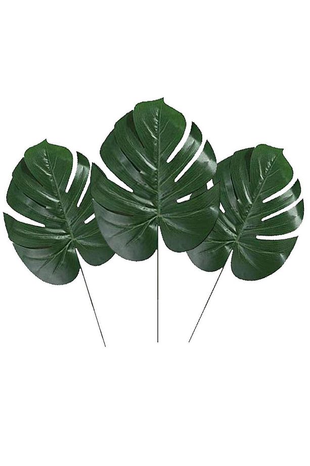 Yapay Çiçek Deve Tabanı Yaprağı 3 Adet Yapay Monstera Yaprağı - 1